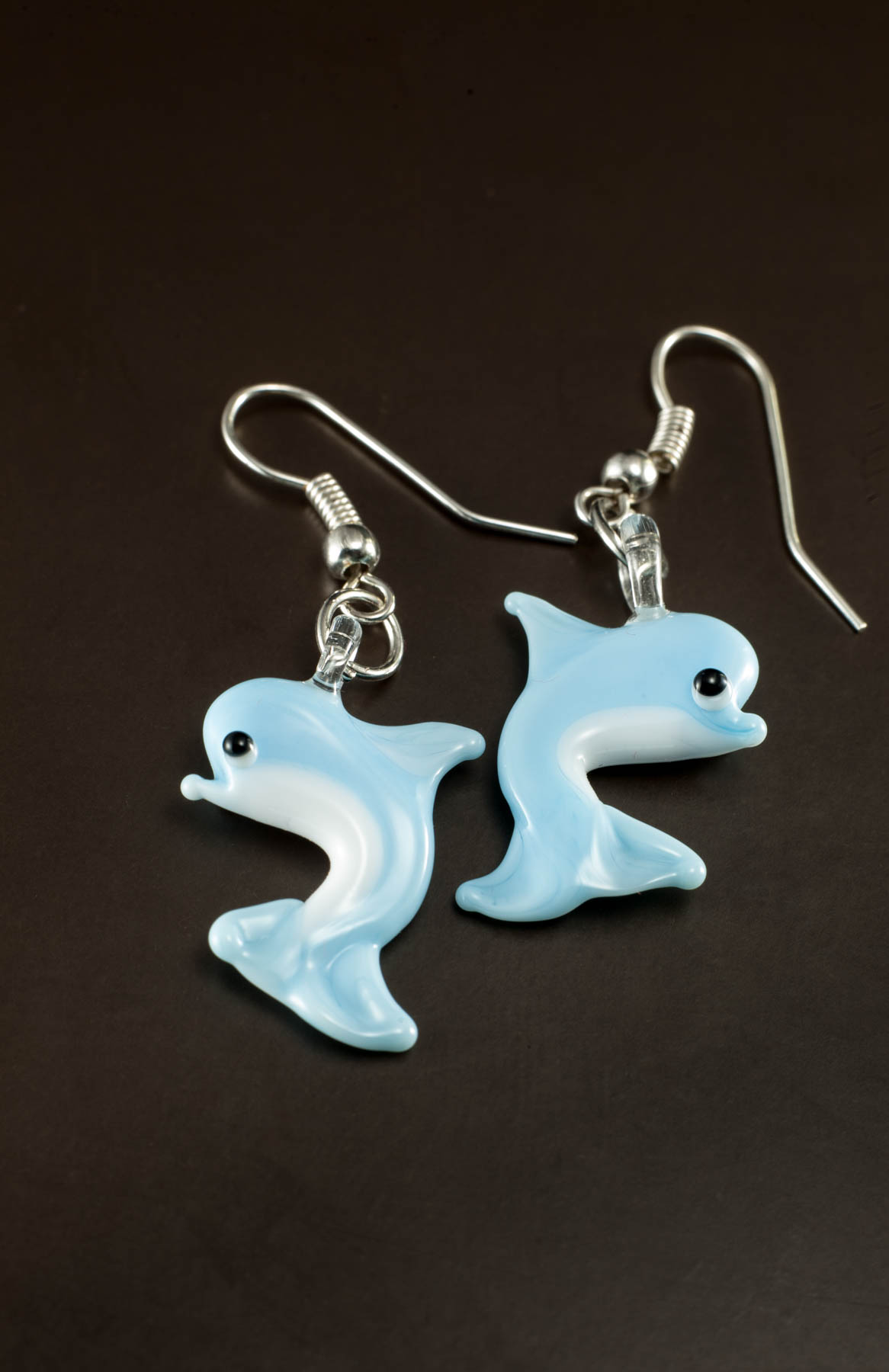 Naušnice Delfini neboplava pastel